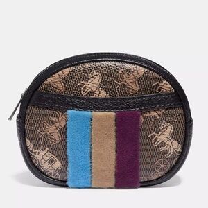 Coach Harness Buckle Reversible Belt &Pouch With Horse & Carriage Print, 25 Mm